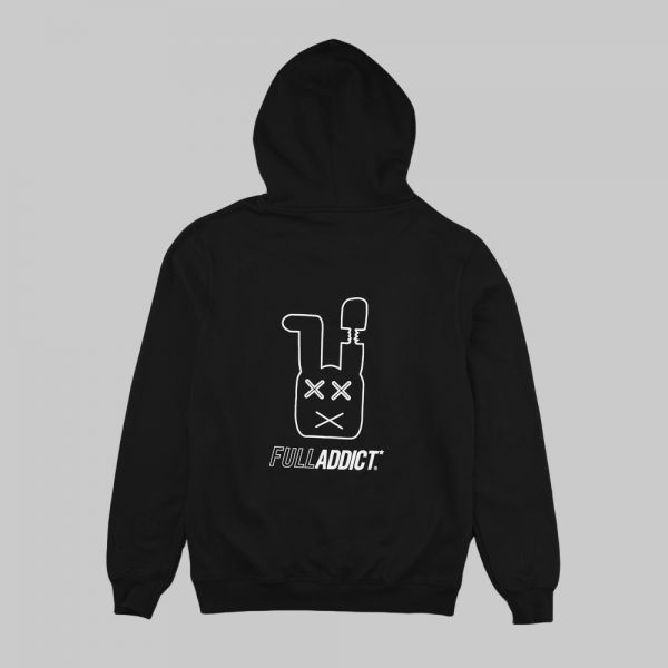 Hoodie negra estampada ★ Full Gear Rabbit