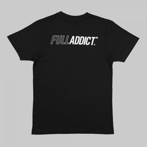 Camiseta negra estampada ★ Full Initials Logo