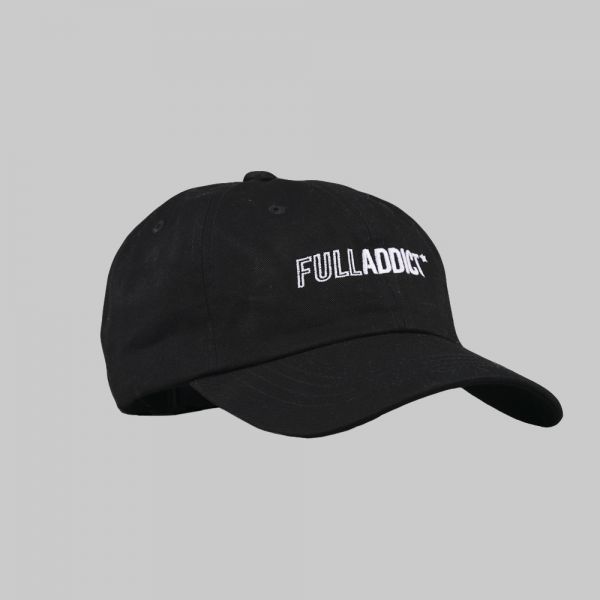 Gorra negra brodada ★ Full Name Logo