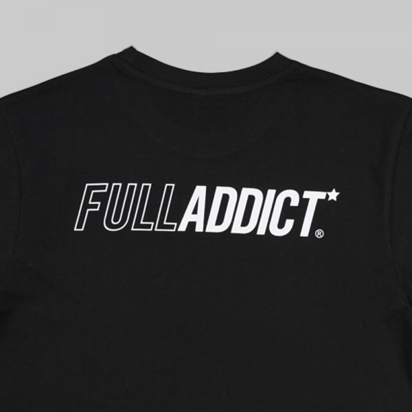 Camiseta negra estampada ★ Full Initials Logo