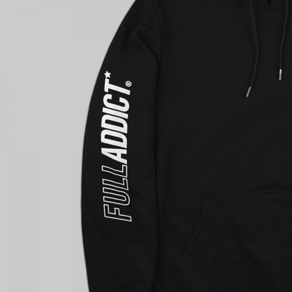 Full Initials Logo ★ printed black hoodie