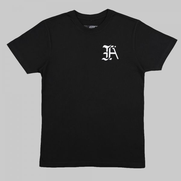 Camiseta negra estampada ★ Full Initials Logo