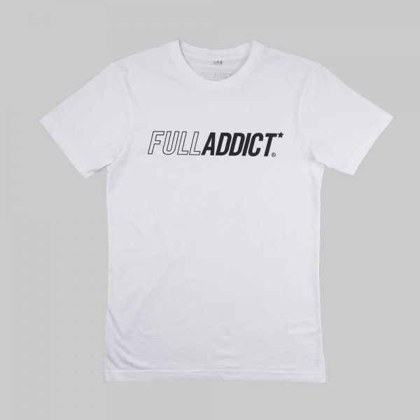 Bedrucktes weißes T-Shirt ★ Full Name Logo